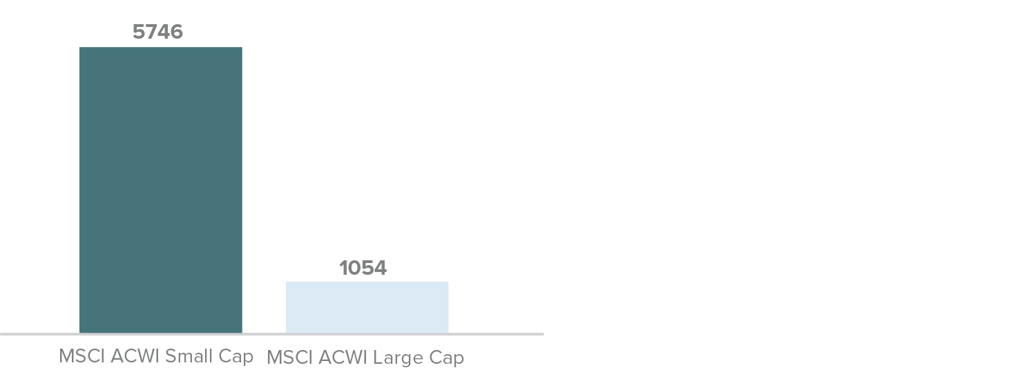 MSCI ACWI Small Cap vs MSCI ACWI Large Cap